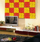 Rose rouge/jaune de panneau de mur décoratif de l'unité centrale 3D 600mm * 600mm