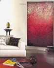 Panneaux de mur de verre décoratifs peints à la main pour le fond de sofa, thème de corail rouge