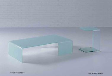 Rectangle simple flexion des Tables basses en verre de meubles à la maison