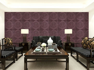 3D Wallpapers le mur décoratif en cuir qui respecte l'environnement lambrissant le style chinois de tuiles du mur 3D