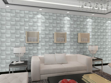 Mur décoratif à la maison moderne de panneau de mur de PVC 3D de cuisine/salle de bains lambrissant l'effet 3D