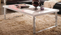 Table basse en verre de meubles de mobilier métallique