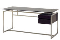 Table de verre noir Bureau bureaux écriture moderne pour les meubles de salon
