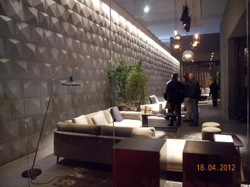Fond extérieur imperméable matériel de mur en pierre de revêtement mural de panneaux de mur de l'extérieur 3D de PVC